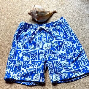 Men’s Swim Shorts Blue and White